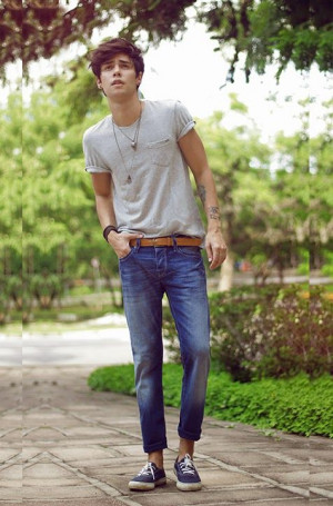 Trendy clothing ideas vini uehara mavi temporada de moda, men's style, mavi jeans, t-shirt: 