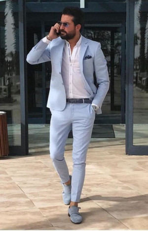 Outfit style suits for men, men's suit: 