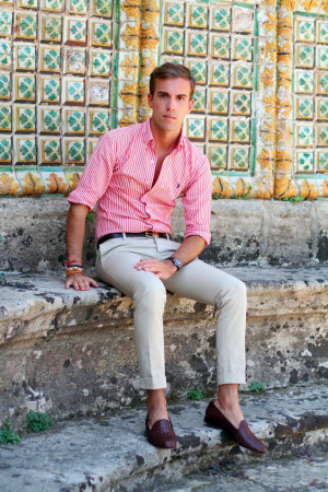 Mens pink shirt combination, men's style: 
