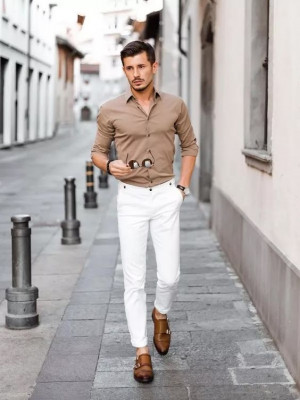 Casual pant shirt combination, dress code: 