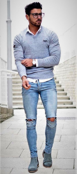 Fancy casual outfit men, men's apparel: 
