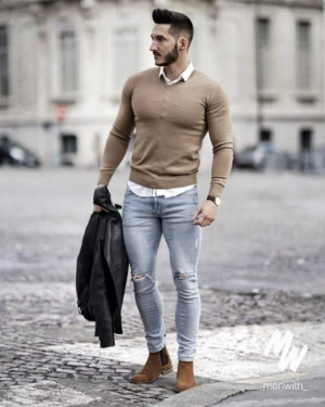 Look inspiration fall men outfits, winter clothing: 