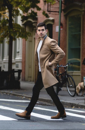 Chelsea boots formal outfit men: 
