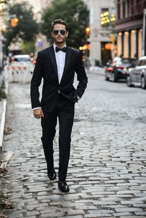 Outfit inspiration groom black suit, funeral attire: 