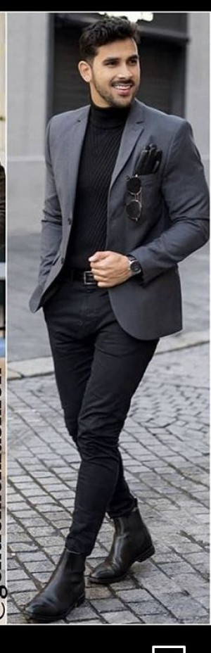 Chelsea boots formal outfit men: 