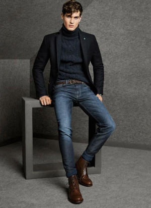 Outfit ideas turtleneck blazer jeans, polo neck: 