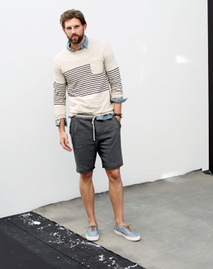 Beach style j crew men, cool long sleeve t- shirt outfits for men: 