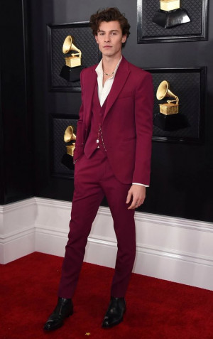 Shawn mendes suit grammys red carpet fashion, shawn mendes, red carpet: 