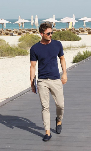 Casual chinos outfit men, smart casual: 