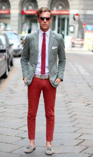 Mens fashion red pants, men's clothing: 