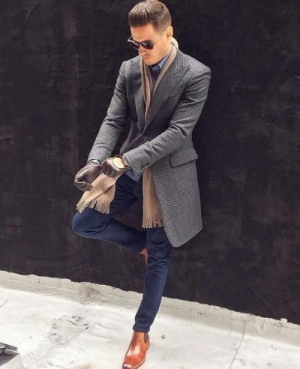 Smart casual men winter, business casual: 