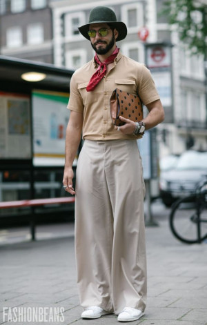 Outfit inspiration with fedora, dress shirt: 