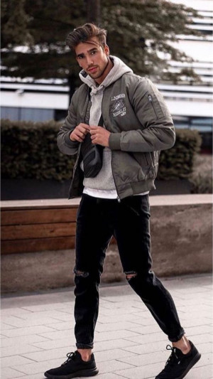 Street style outfits men, winter clothing: 