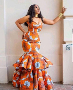 Outfit inspiration robe sirene africaine african wax prints, wedding dress, prom dresses, folk costume, evening gown, day dress: 