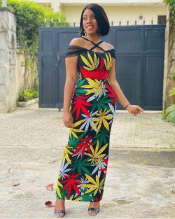 Take a Sunny Stroll Through the Tropical Garden with a Vibrant Ankara Gown: 