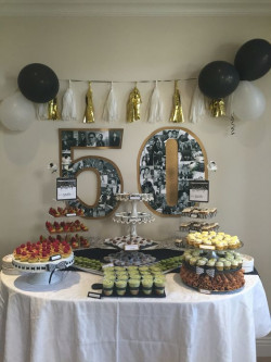 Black, white, and gold vibes giving a shout-out to fifty incredible years: 