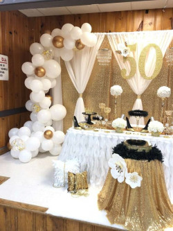 Wow, have you checked out the awesome decoration at 'Golden Sips and Sparkles for a Distinguished Fifty'?: Interior Design  