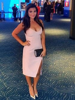 Oh wow, her dress and heels in pink? That combo is just so on fire!: molly qerim,  First Take,  day dress  