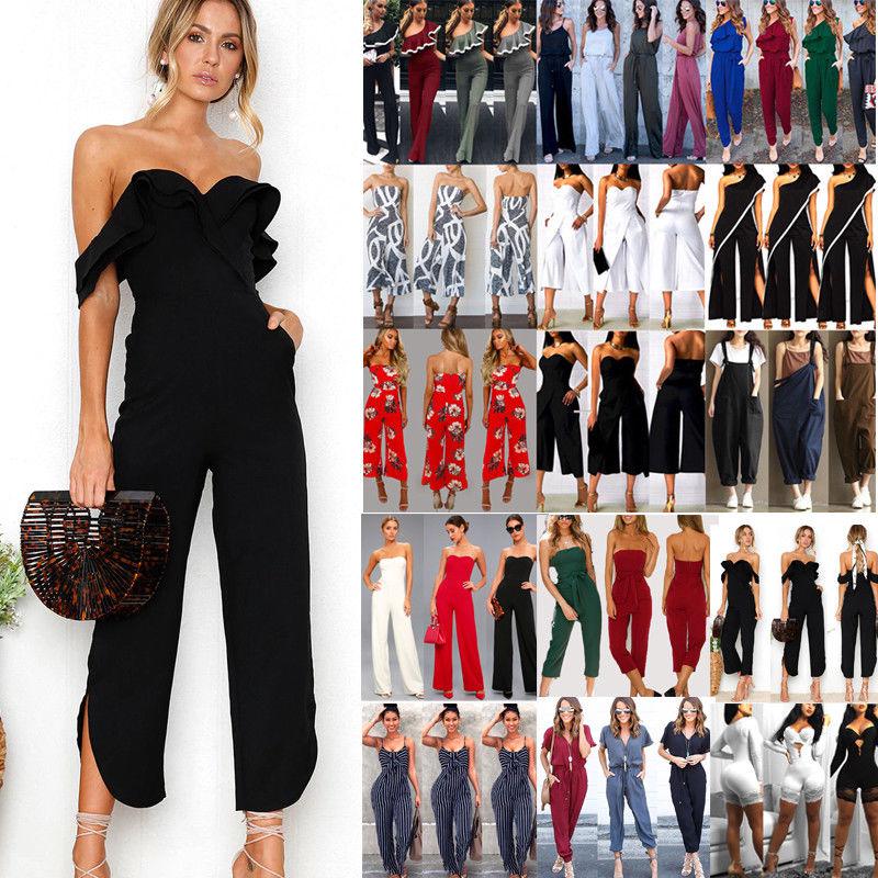 US Fashion Women Clubwear Summer Playsuit Bodycon Party Jumpsuit Romper ...