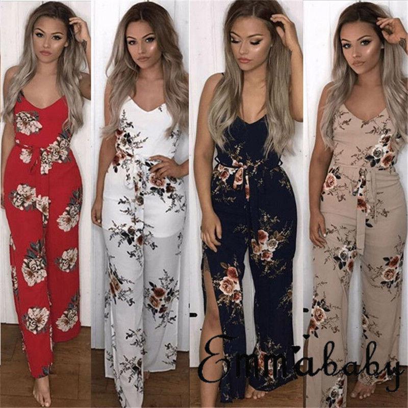 Womens Clubwear Playsuit Bodysuit Party Jumpsuit Romper Chiffon Long Trousers US: Bodycon dress  