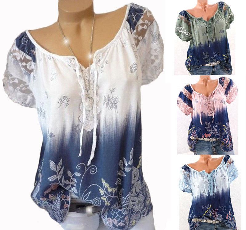 Women Short Sleeve Loose T Shirts Fashion Ladies Summer Casual Blouse Tops Shirt: Women summer fashion outfit,  Denim Outfits  