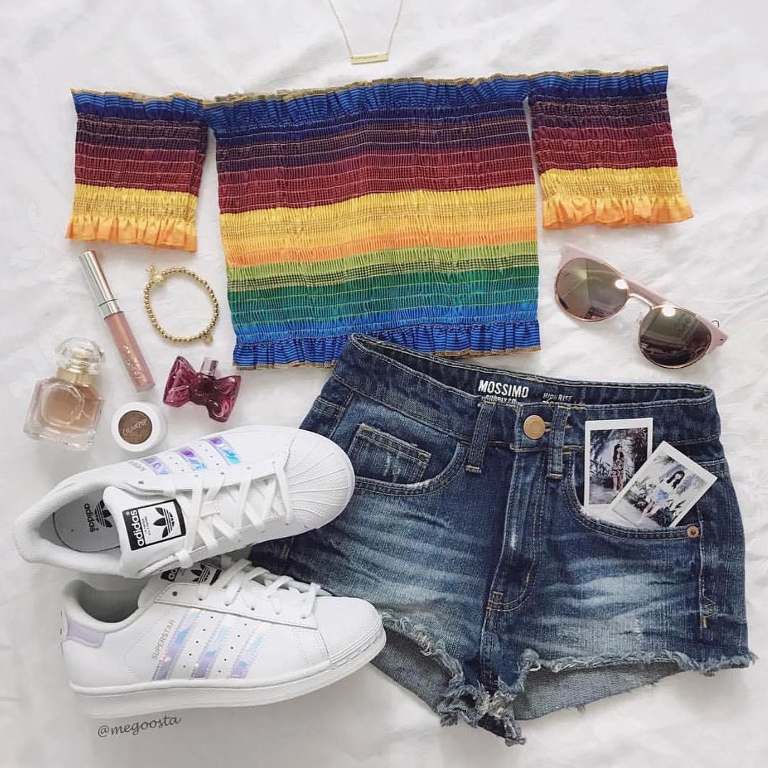 Shorts Outfit Jeans Fashion, Tube top: summer outfits  