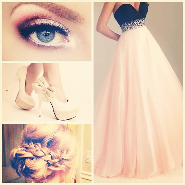 Prom outfit ideas tumblr: A little obsessive with pink? Wear it to prom! #prom #outfits #ootd #makeup #eye...