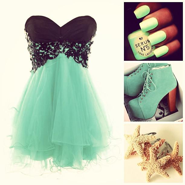 Cute Prom Outfit Ideas: #teal #f4f #likes #tag #live #laugh #love #instagood #instalike #glow #dark #nai...: 