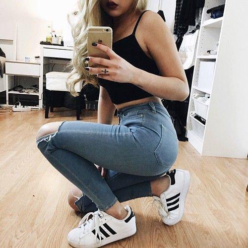 #adidassuperstar #perfectstyle #tumblrgirl ...: Cute Tumblr Outfits  
