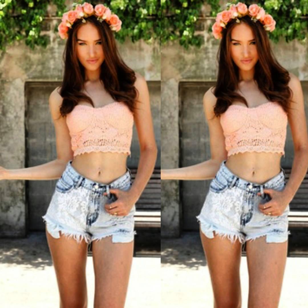 Cute outfits with converse and shorts TumblrCrop top Jean Shorts: summer outfits  