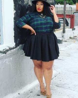 Little black dress, Skater Skirt, Basic Skirt: Plus size outfit,  Skirt Outfit Ideas  