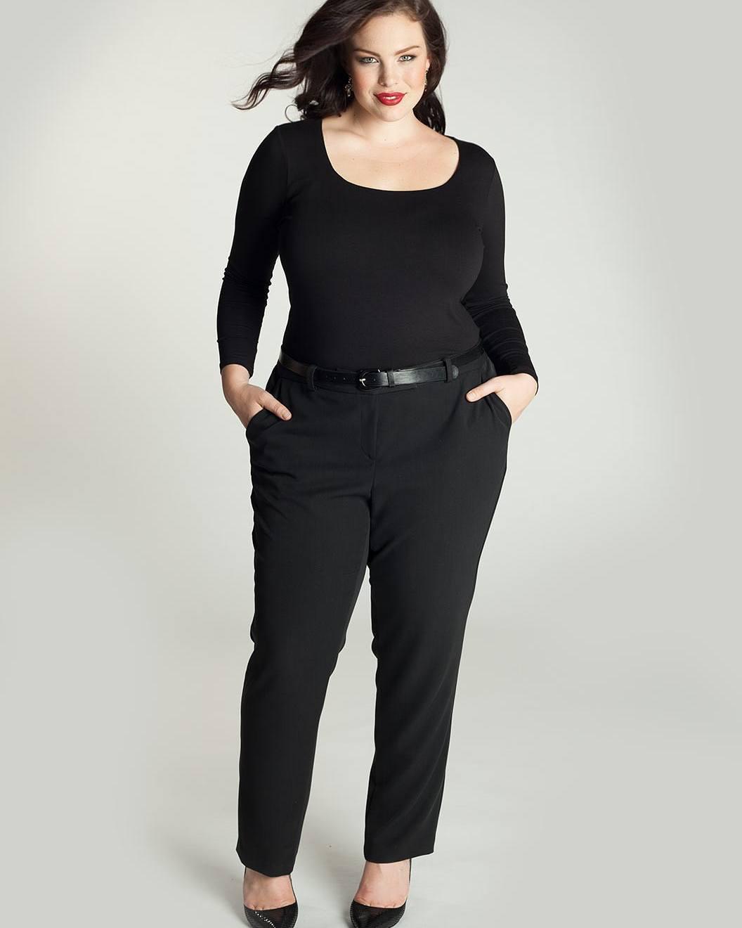 Plus-size model, Plus-size clothing - pants, fashion, clothing, dress: Plus size outfit,  black pants  