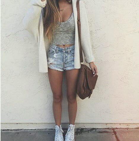 Outfit of the day. Outfit Ideas When Shorts Are All You Want to WearCasual wear Jean jacket: 