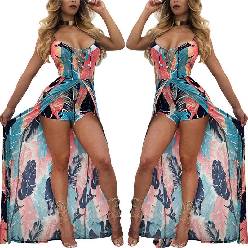 Women's Clubwear Summer Playsuit Bodycon Jumpsuit Dress Romper Trousers Shorts: 