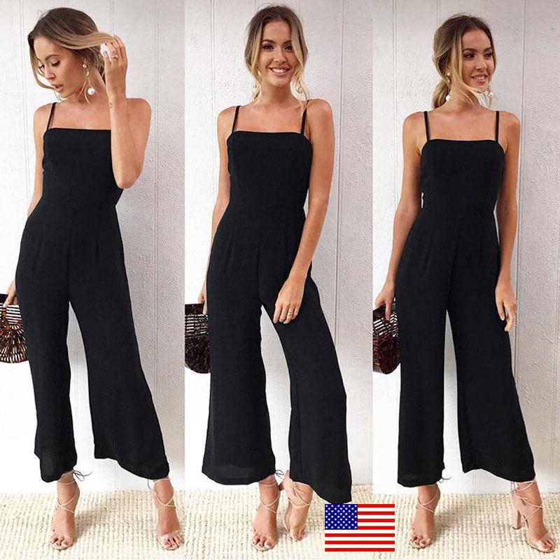 US Fashion Womens Sleeveless Bodycon Jumpsuit&Romper Evening Beach Party Dresses: jumpsuit  