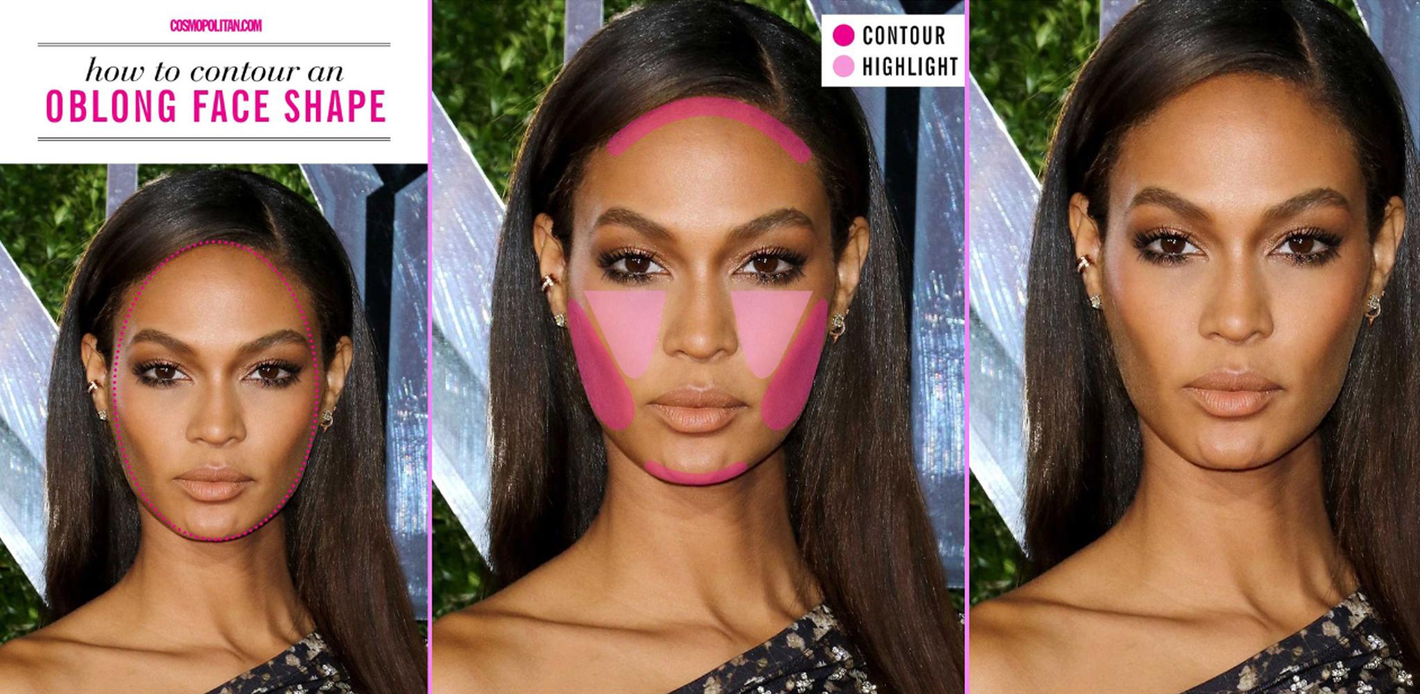 Correct Technique To Contour Different Types Of Face Shapes: 