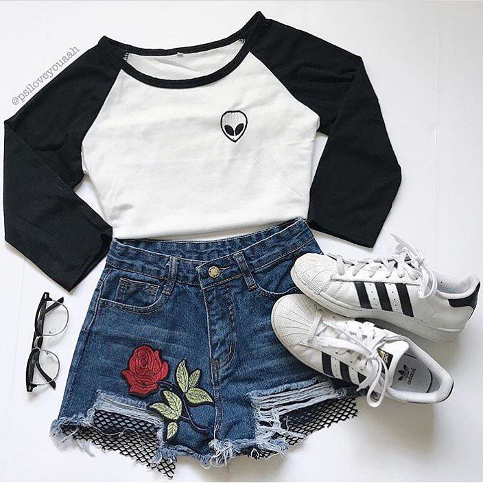 Shorts Outfit Dress shirt, Crop top: summer outfits  