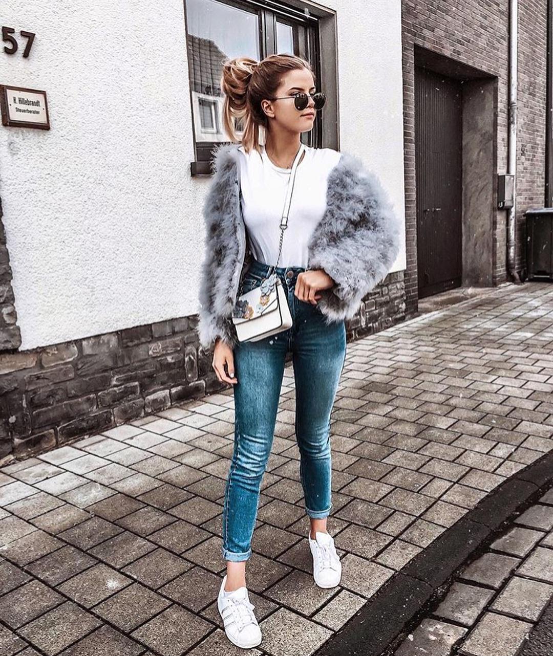 Cute outfits Slim-fit pants, Fur clothing: Casual Outfits  
