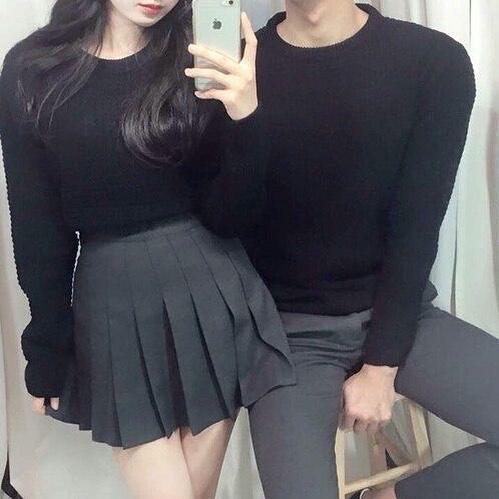 Matching couple outfits tumblr: Be a couple blogger! Show your love for each other with our stylish matchy outfi...: 