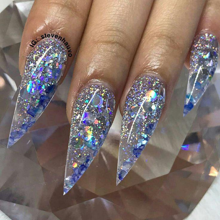 Discover more than 134 pink glitter nail art designs - ceg.edu.vn