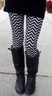 Printed Tights For Women: Black & White Chevron Print Leggings $12.99!!! But I'm too short - otherwise...: Zebra Print Pants Outfits,  print Trousers  