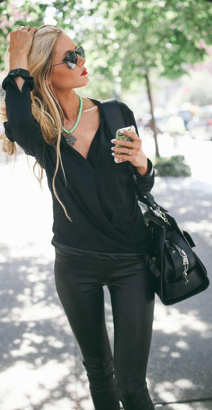 Cute Dinner Date Outfit: All Black