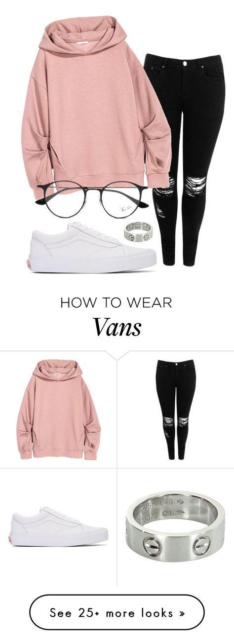 Black Jeans Outfit Ideas : #No name by eemaj on Polyvore featuring Vans, Boohoo, Ray-Ban and Cartier: Jeans Outfit,  Jeans Outfit Ideas  