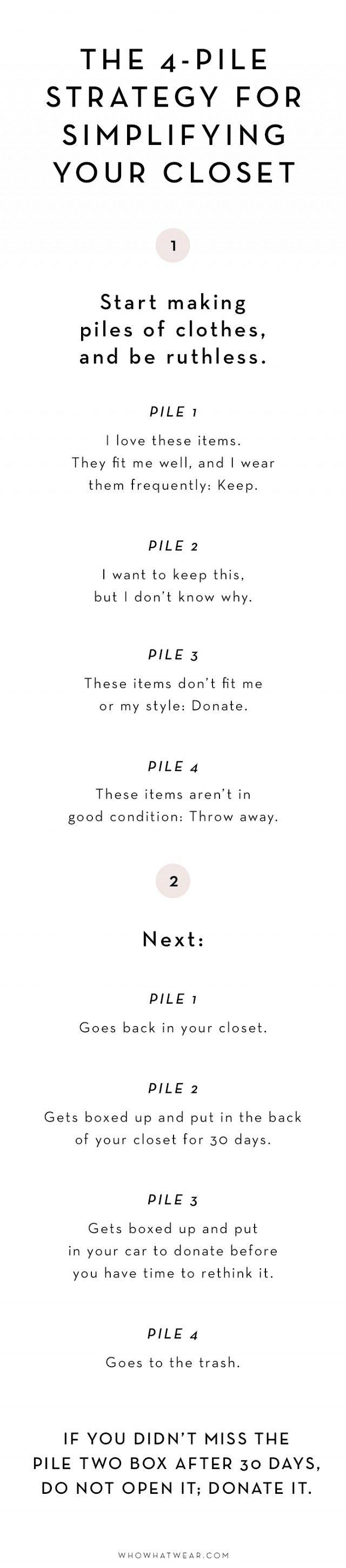 Outfits For Curvy Women : The 4-Pile Strategy for Simplifying Your Wardrobe via Who What Wear: 