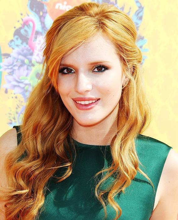 Bella Thorne's Curly Half Updo: 