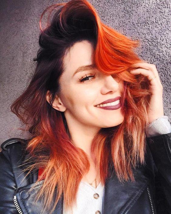 Black To Orange Ombre: 