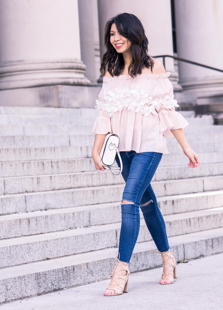 My Favorite Cute Off The Shoulder Top: Casual Summer Outfit  