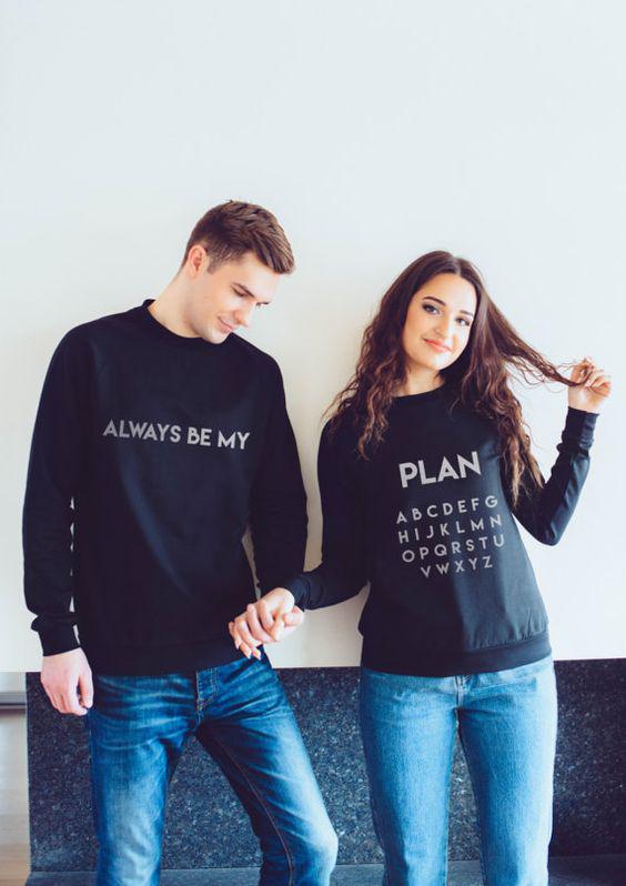 Couple matching sweatshirts is a stylish expression of yourself.: 