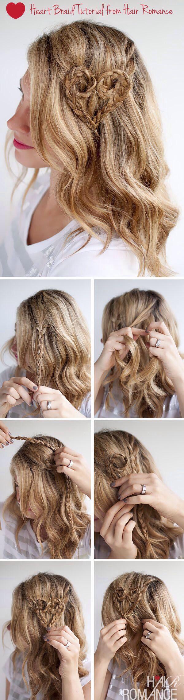 Heart Braided Hairstyle Tutorial: 