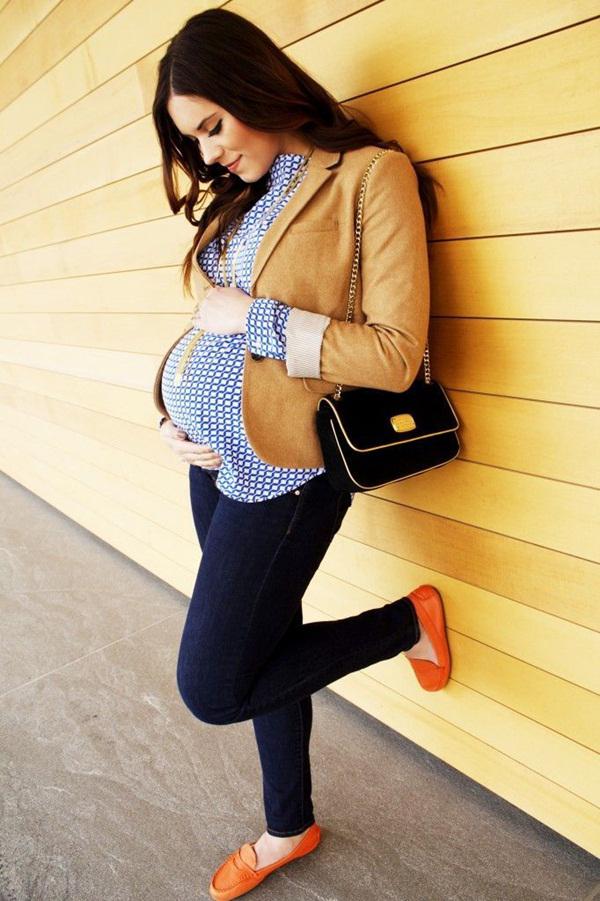 Light Brown Blazer and Checkered Shirt and Jeans: Cropped Blazer  